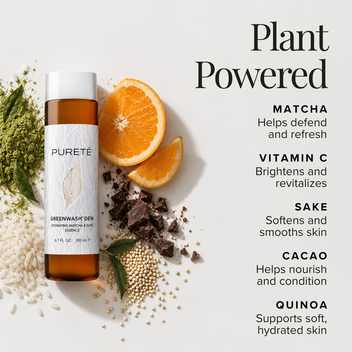 Pureté Greenwash Dew Hydrating Matcha & Sake Essence