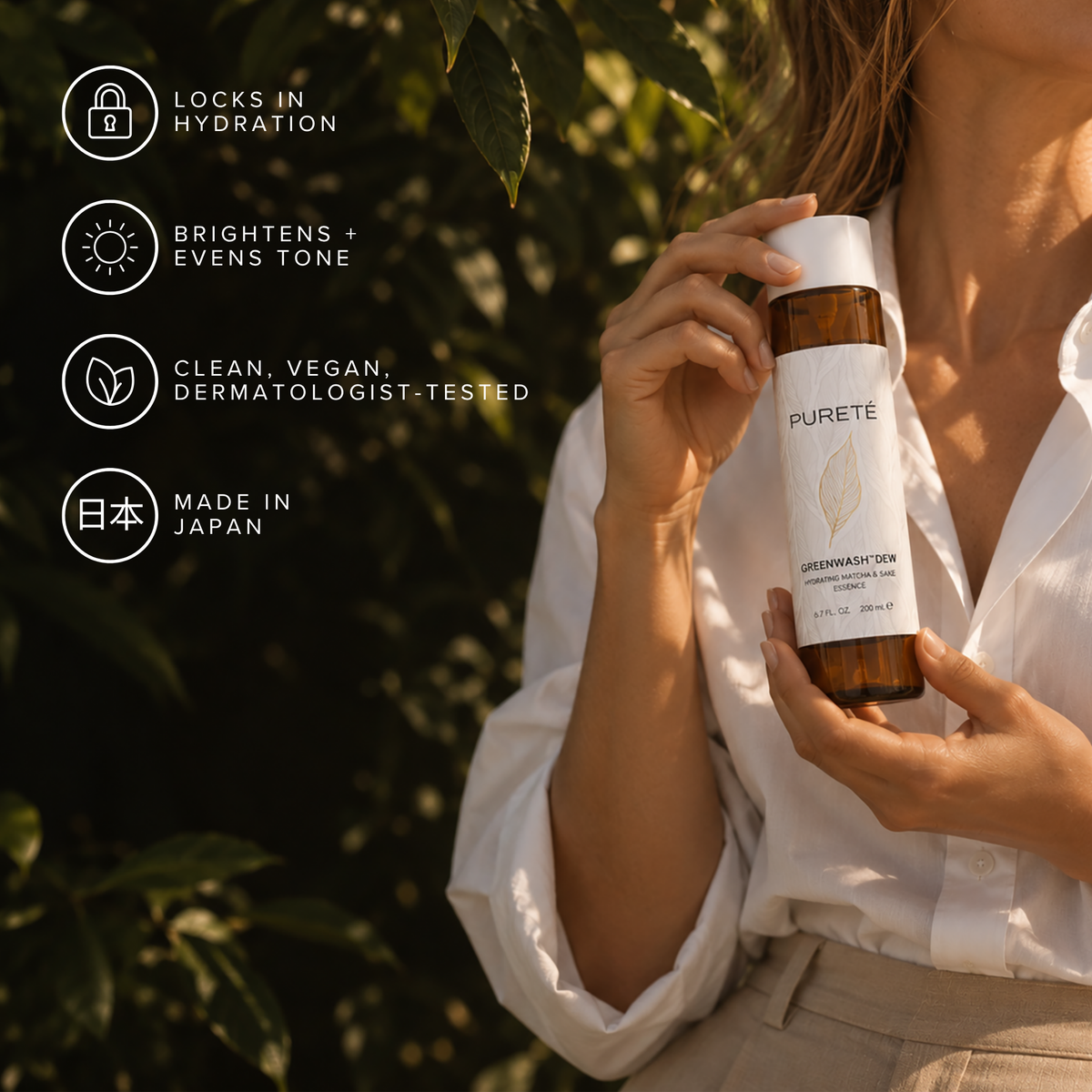 Pureté Greenwash Dew Hydrating Matcha & Sake Essence